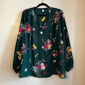 Long Sleeve Breezy Floral Blouse | Old Navy